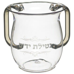 נטלה אקריליק מהודרת עם הדפסה וידיות צבעוניות